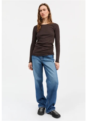 Edie bluse Dark Brown Skall Studio 